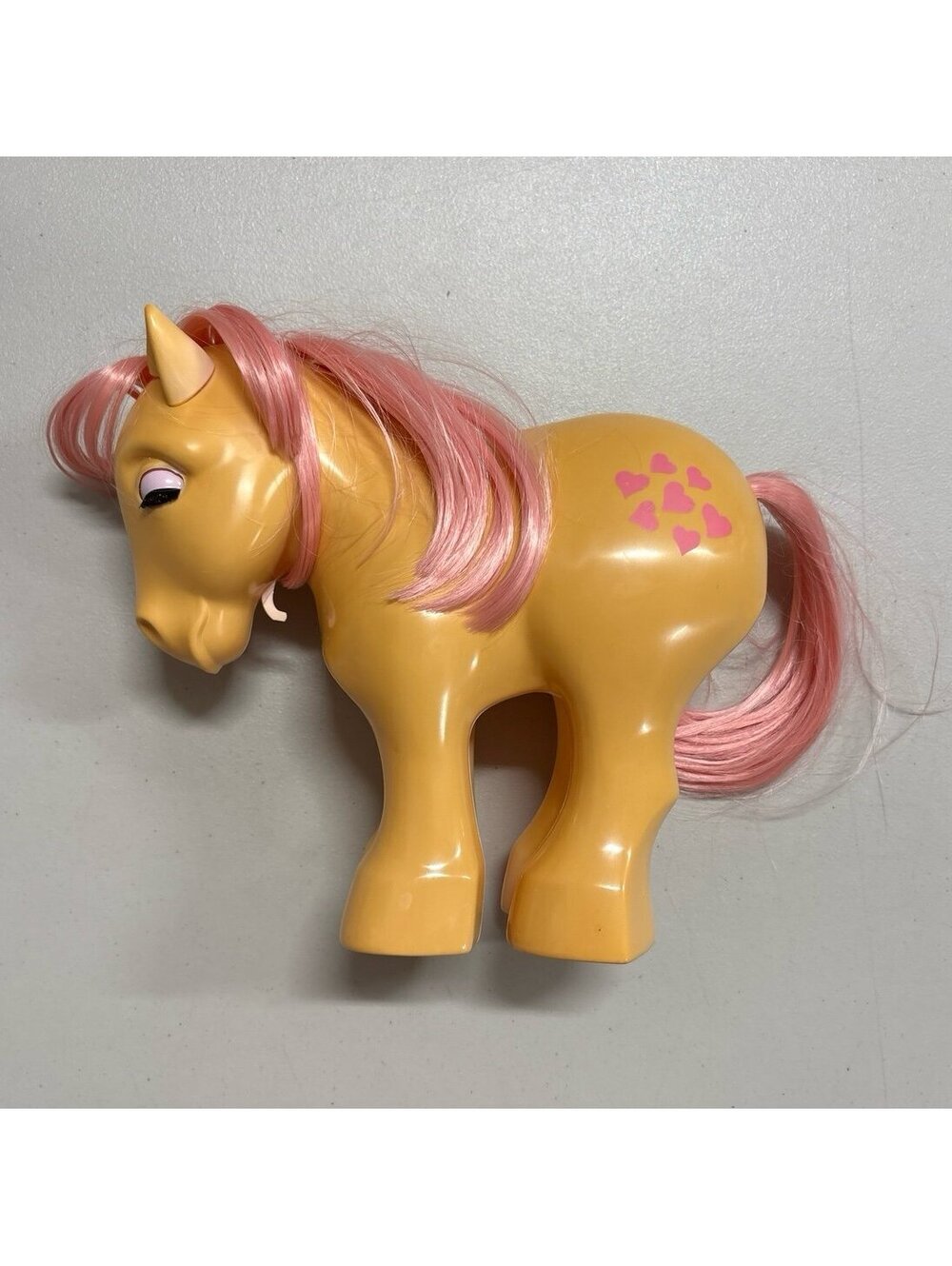 Vintage 1981 Hasbro My Pretty Pony - Pink/Heart Version - 10"+ - Discolored